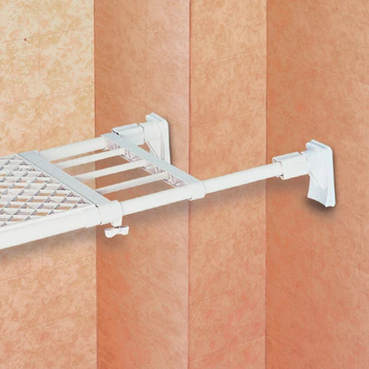 つっぱり棚スーパーワイドメッシュ棚小取付幅75～120cm