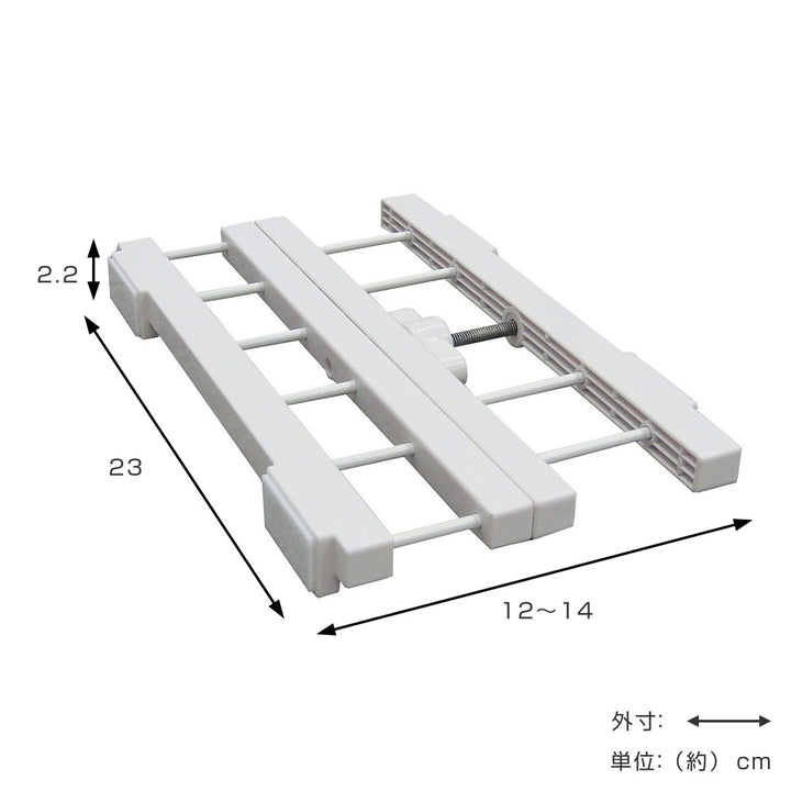 つっぱり棚突ぱりすき間棚ワイド小取付幅：12～14cm
