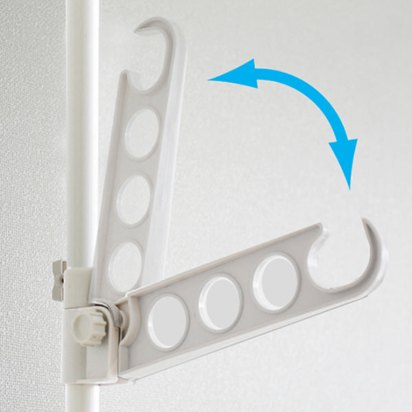 室内物干しつっぱり式物干しポール室内竿受け2段洗濯物干し突っ張り室内干しつっぱり室内部屋干し物干し