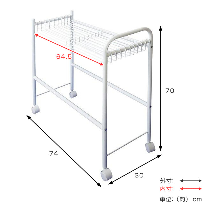 スラックスハンガースリムズボン掛け押入れ収納キャスター付き