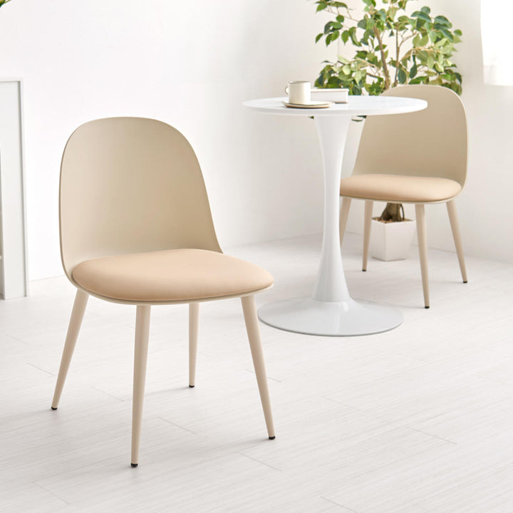 ダイニングチェア座面高42.5cm2脚セットくすみカラー