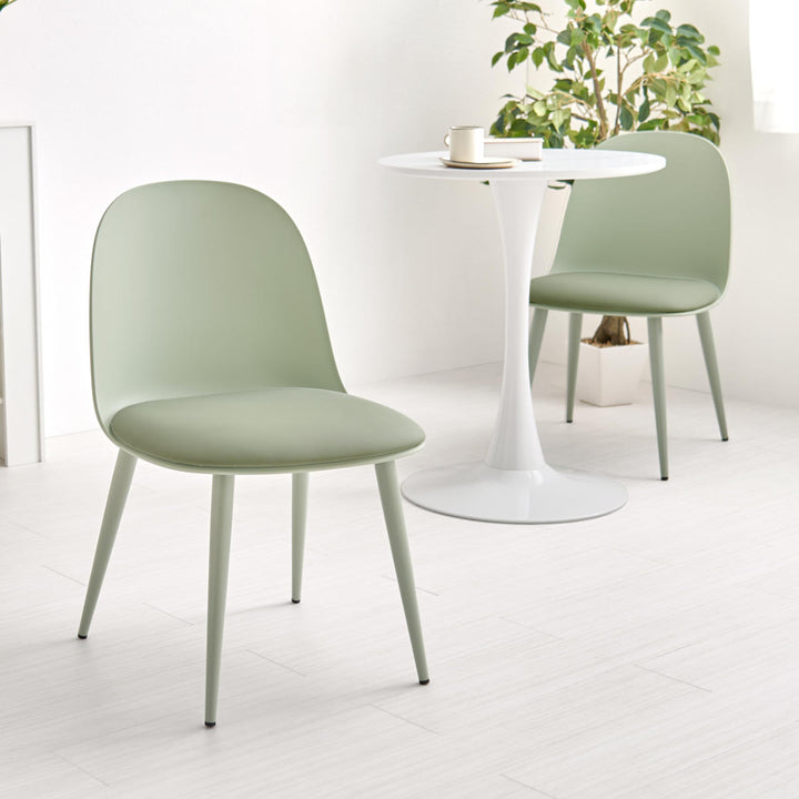 ダイニングチェア座面高42.5cm2脚セットくすみカラー