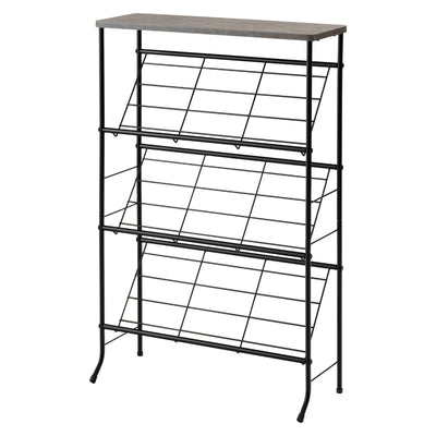 シューズラック 3段 石目調 靴収納