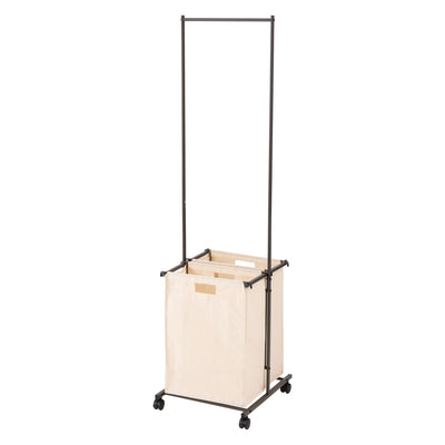 洗濯物干し スリム キャスター付 室内物干し ハンガーワゴン