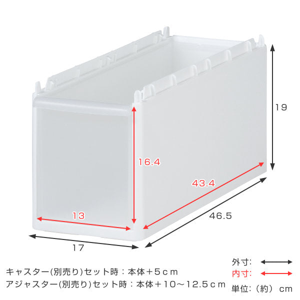 ストッカーユニット中型高さ19cm幅17cmスリムストレージ用170M