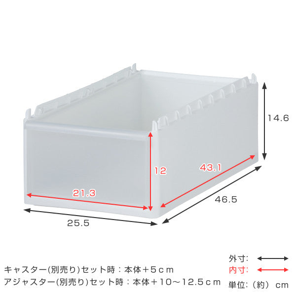 ストッカーユニット浅型高さ14.6cm幅25.5cmスリムストレージ用