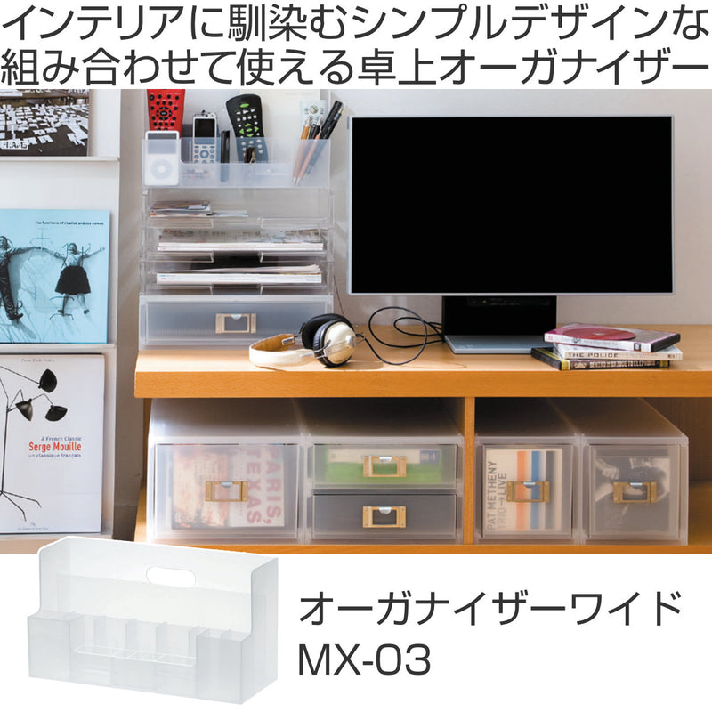 小物収納プラスチック卓上収納MX-03A4ヨコサイズ収納ボックス日本製