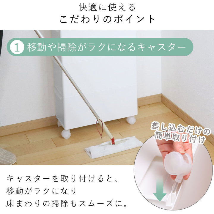 キッチンストッカースリムストレージミディストッカー幅25.5cm4段MS-4