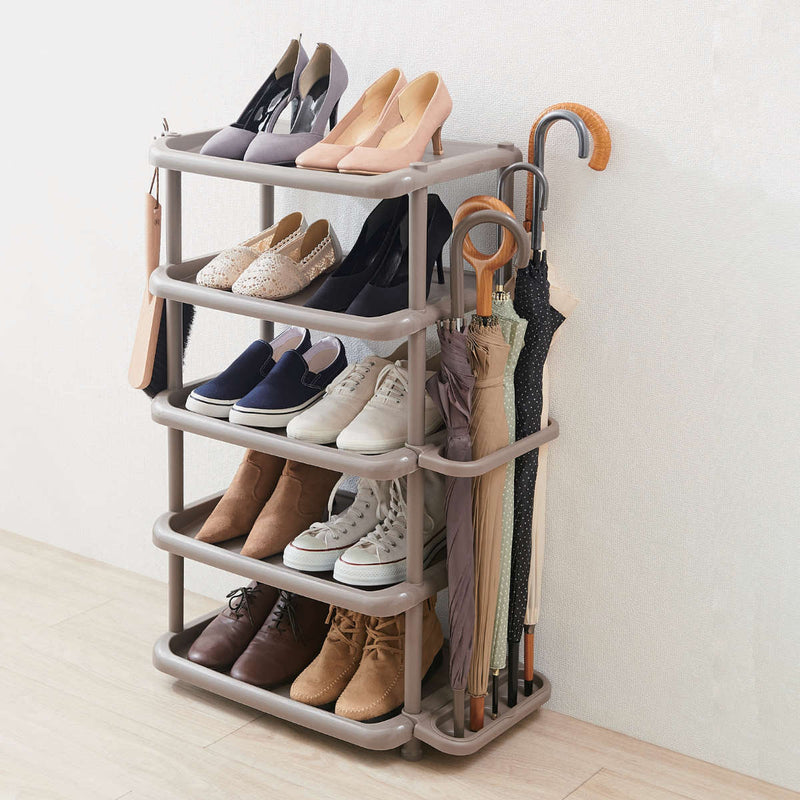 アイアンシューズラック5段ワイド(5足×5段25足用)