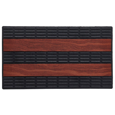 玄関マット 泥落とし 40cm×70cm 屋内・屋外兼用 エントランスマット ウッドボーダー
