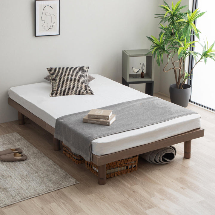 すのこベッドセミダブル桐製天然木簡単組立susu