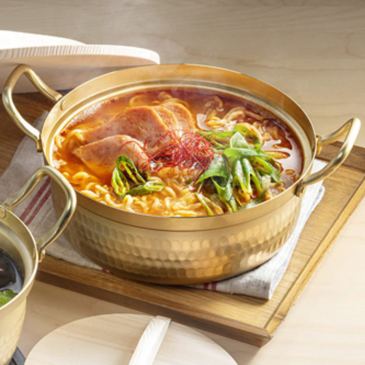 両手鍋18cm和の職人アルミ浅型鍋木蓋付