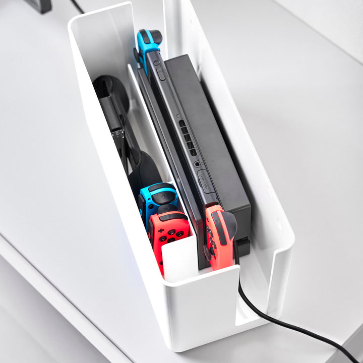 山崎実業smart蓋付き重ねられるゲーム機器収納ケーススマート