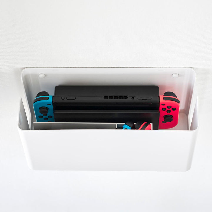 山崎実業smart蓋付き重ねられるゲーム機器収納ケーススマート