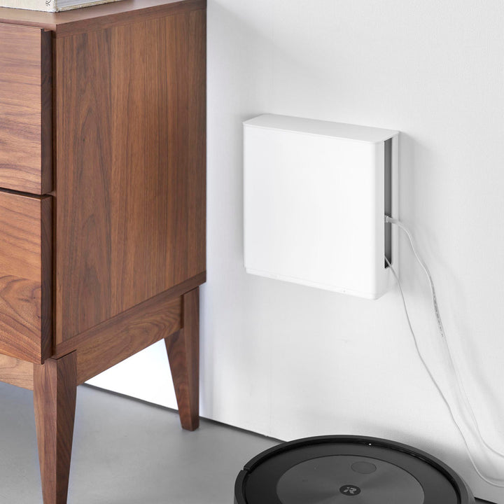 山崎実業smart蓋付き重ねられる仕切り付きスリムルーター収納ケーススマート