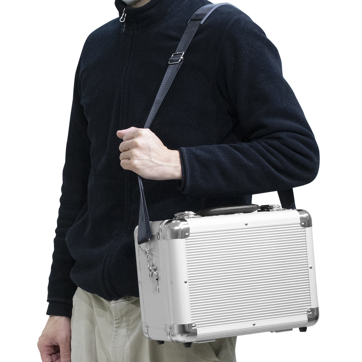 アルミケース 小型 T3AA-MF 工具箱 幅32.7×奥行17.6×高さ25.8cm 鍵付き