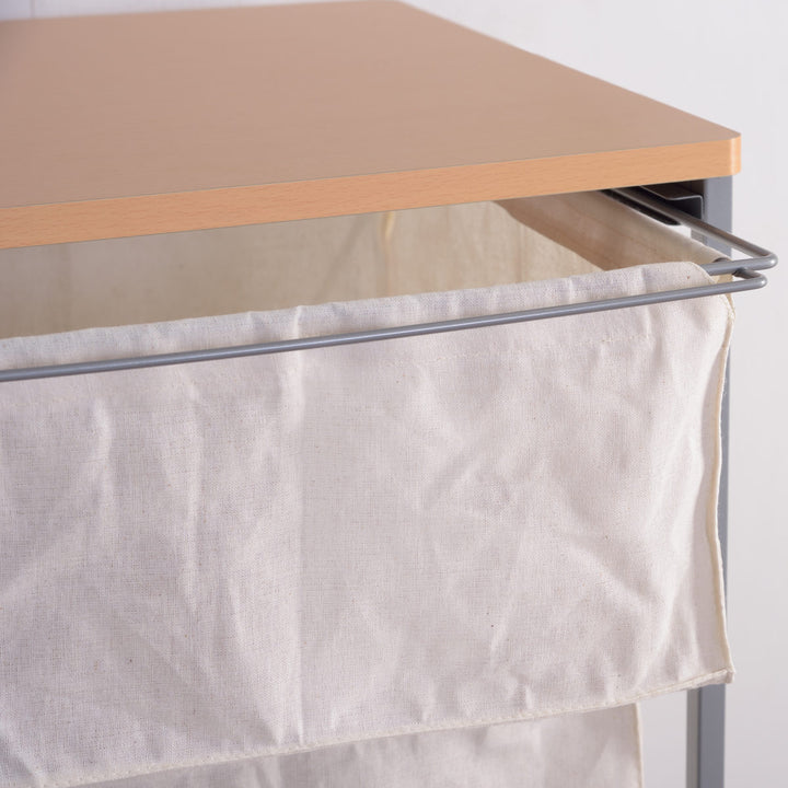 キャンバスチェスト幅43cm4段簡単組立