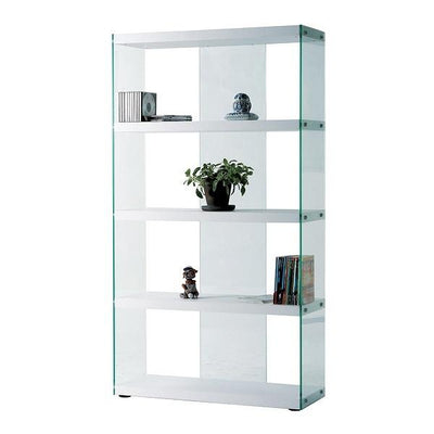 ディスプレイラック 幅83cm 4段 ガラス 木天板