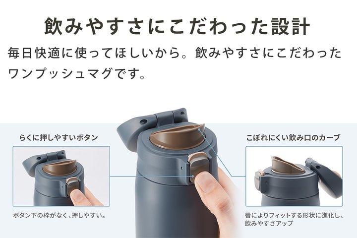 タイガー水筒750ml真空断熱ボトルワンプッシュマグ大容量MTR-W075