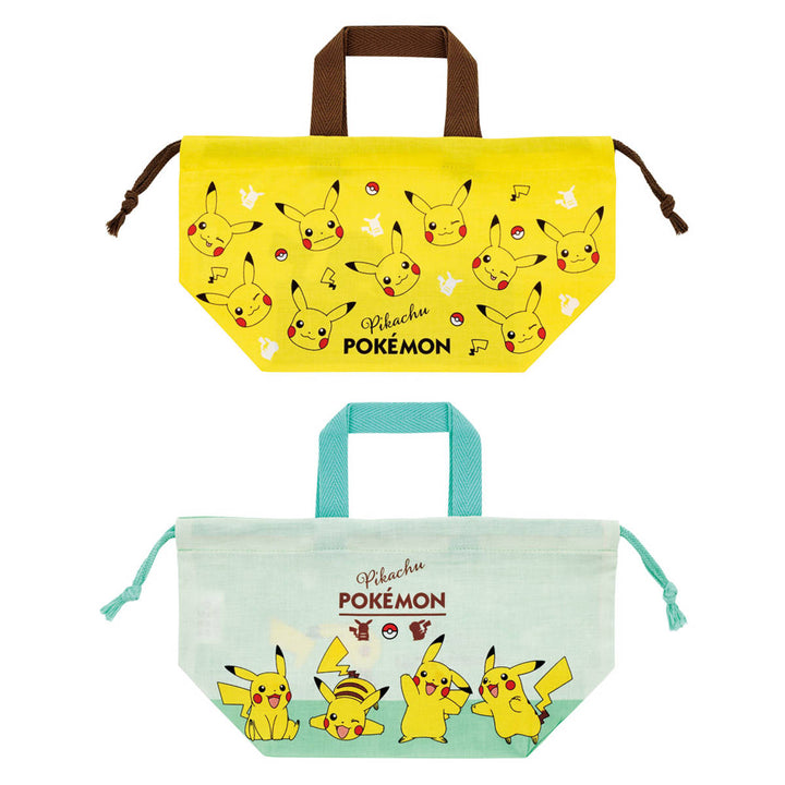 弁当袋ランチ巾着2枚入ピカチュウ