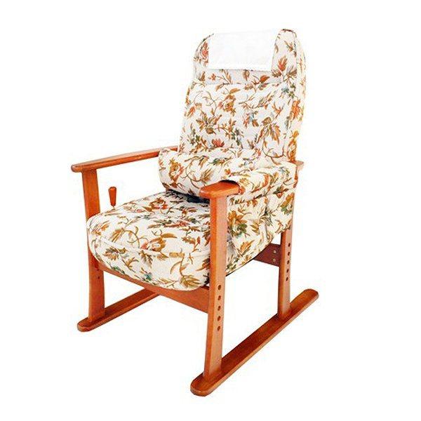 リクライニングチェア肘付き高座椅子クッション付き