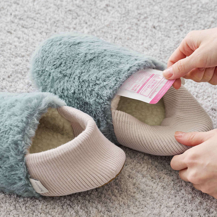 スリッパレンジですぐにホッカホカジェル湯たんぽhoccaポケット付きウォームスリッパ