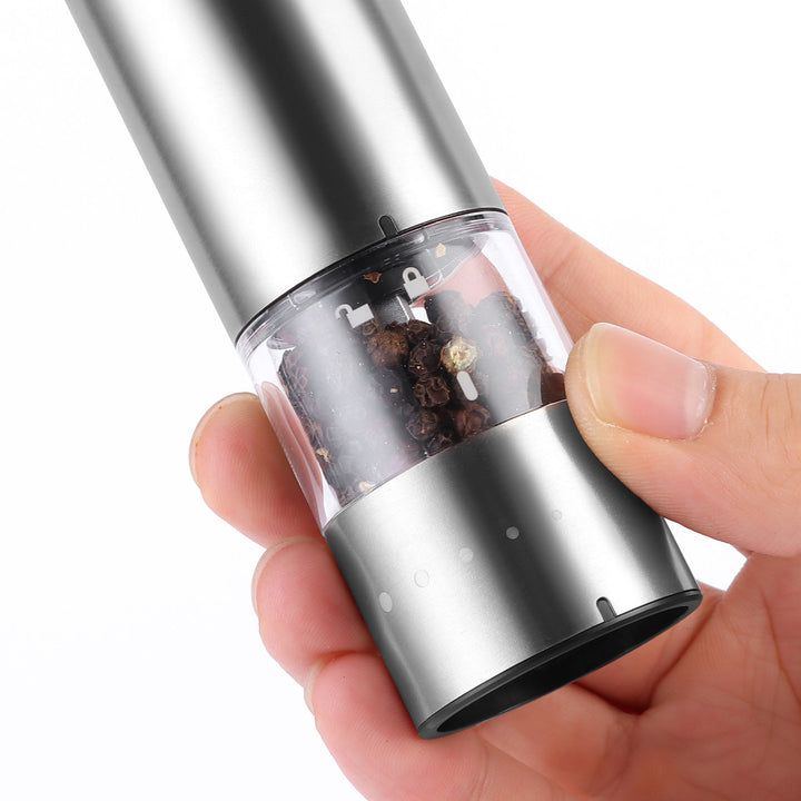 RussellHobbs電動ミルミニ2本セット木製スタンド付きソルト＆ペッパーミル