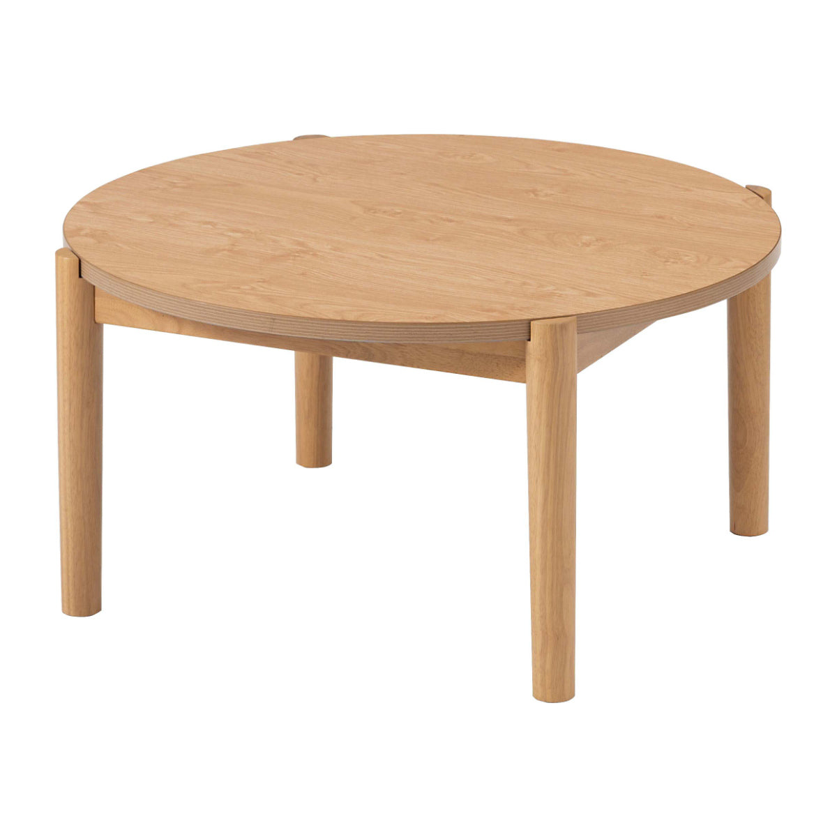 波型天板の木製こたつテーブル 北欧デザイン 超薄型ヒーター 天然木突板 こたつテーブル 幅105cm 単品