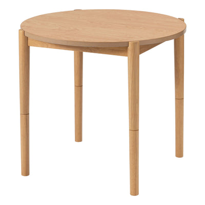 こたつテーブル 直径80cm 2way 高さ調節 木製 天板リバーシブル