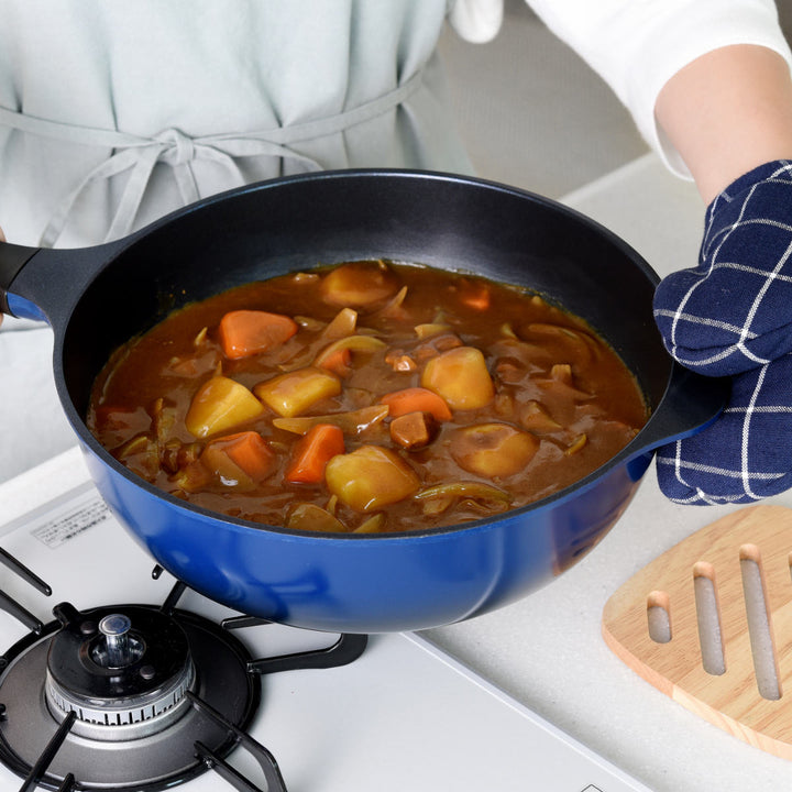 フライパン28cm深型ガス火専用ベルフィーナライトプレミアム軽量