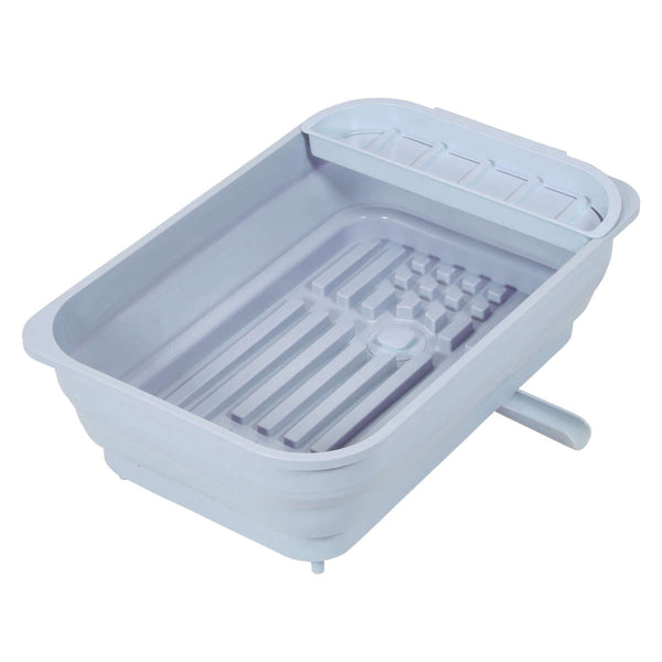 水切りラックハルミック折りたたみできる水切りカゴポケット付