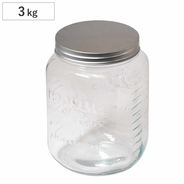 米びつガラス製ライスストッカー3kg用