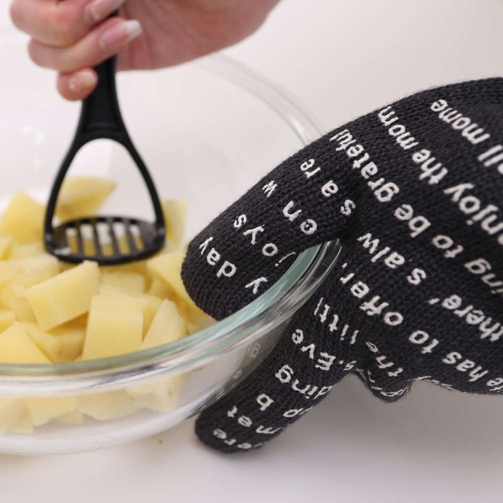 鍋つかみ3本指ミトン耐熱滑り止め付アウトドア