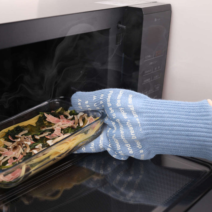 鍋つかみ3本指ミトン耐熱滑り止め付アウトドア