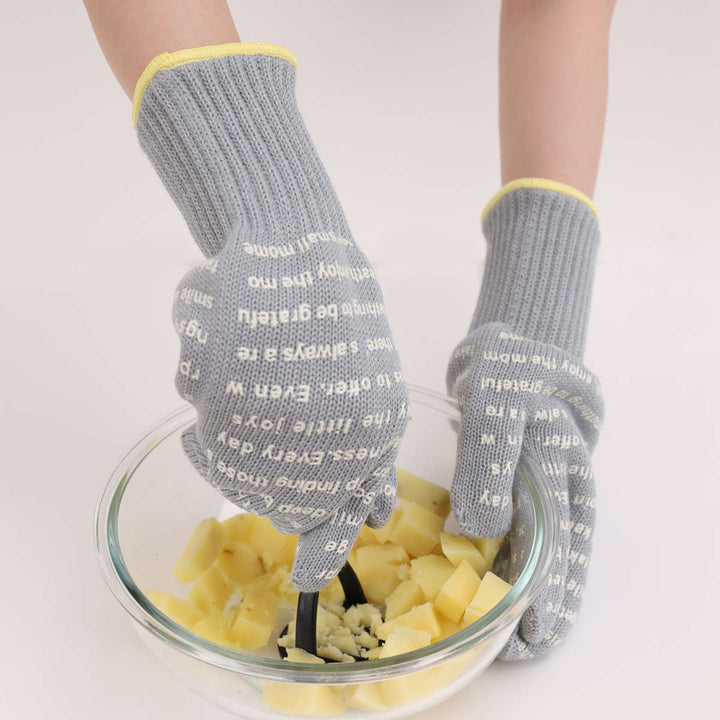 鍋つかみ3本指ミトン耐熱滑り止め付アウトドア