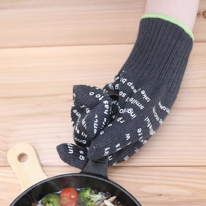 鍋つかみ3本指ミトン耐熱滑り止め付アウトドア