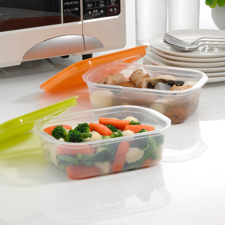 保存容器楽ちんパック角型850ml4色組