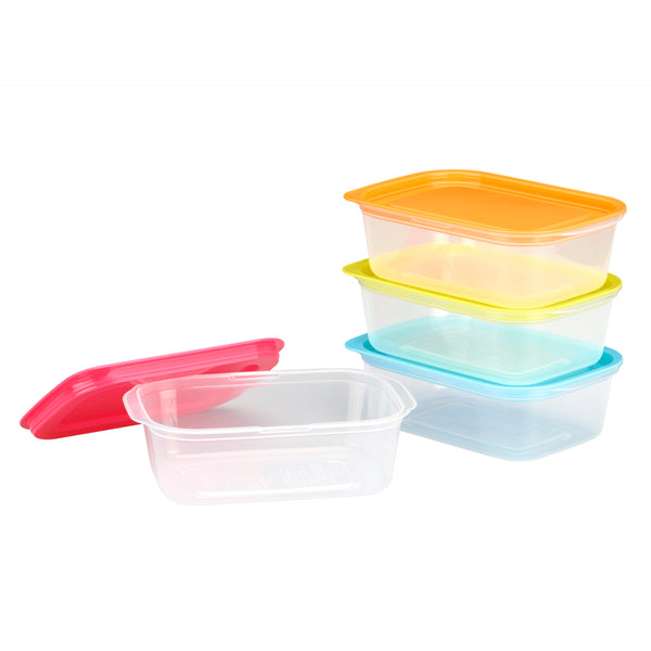 保存容器楽ちんパック角型850ml4色組