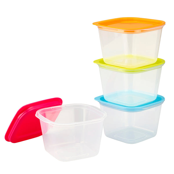 保存容器楽ちんパックスクエア深型900ml4色組