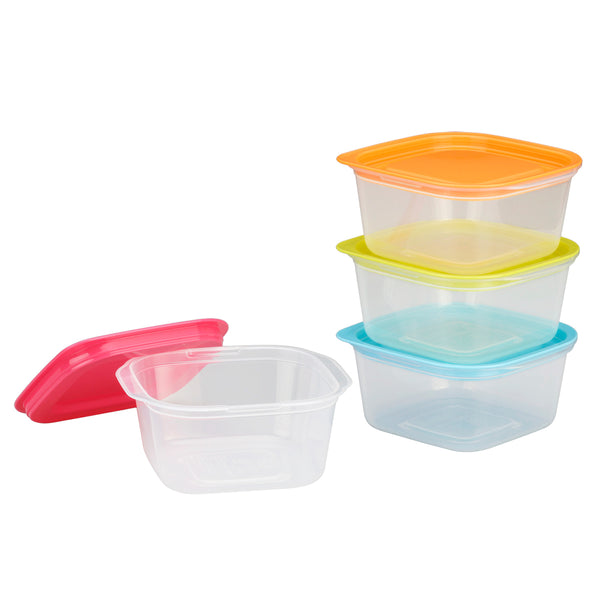 保存容器楽ちんパックスクエア630ml4色組