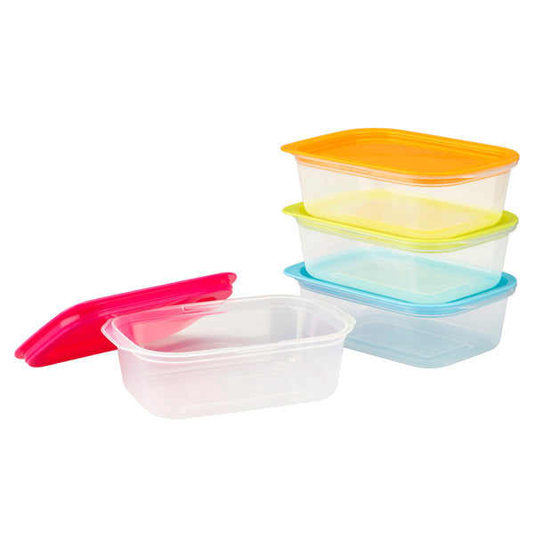 保存容器楽ちんパック角型600ml4色組