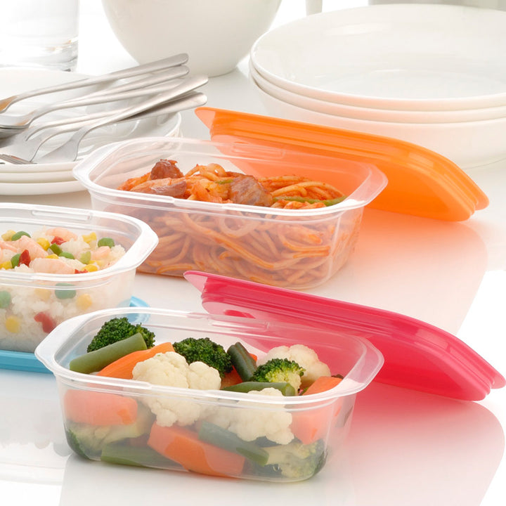 保存容器楽ちんパック角型400ml4色組