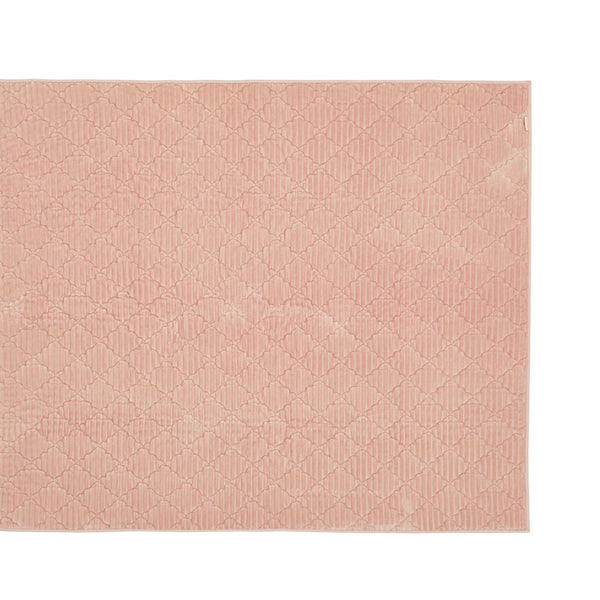 ラグ洗えるくすみカラーのストライプフランネルラグショコラ130×190