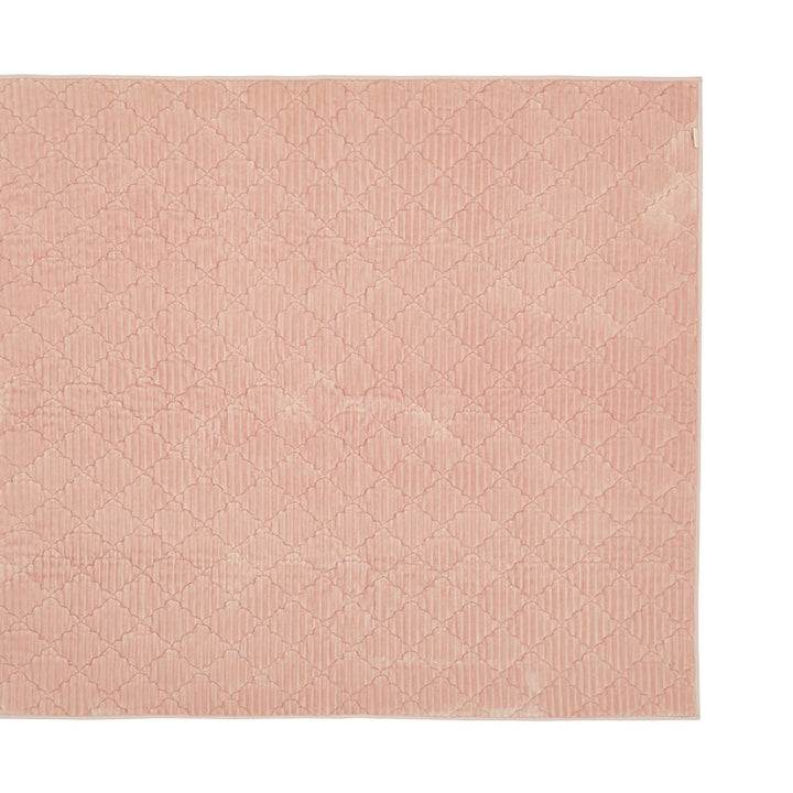 ラグ洗えるくすみカラーのストライプフランネルラグショコラ190×240