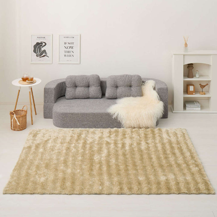 ラグ洗えるメルア120x180ポコポコシャギーラグ