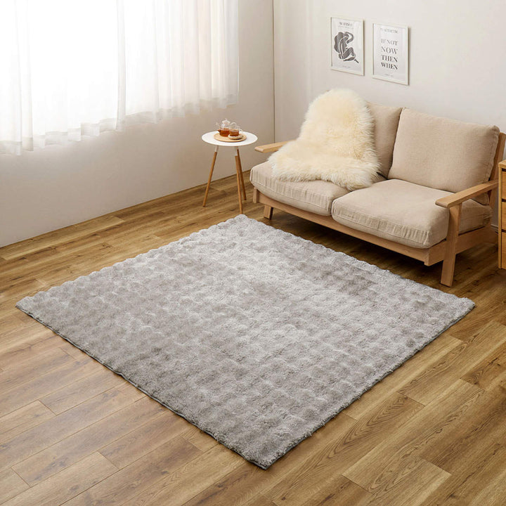 ラグ洗えるメルア120x180ポコポコシャギーラグ