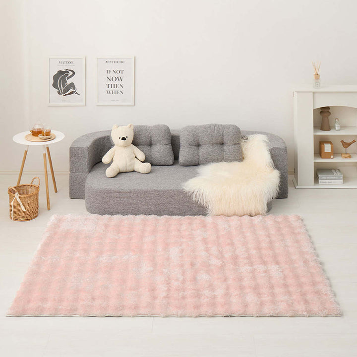 ラグ洗えるメルア120x180ポコポコシャギーラグ