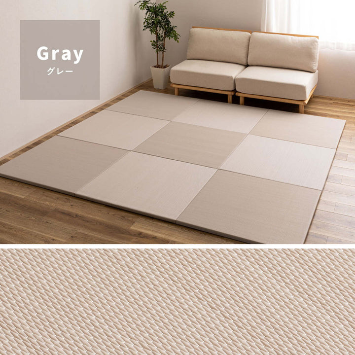 置き畳水拭きできるい草風置き畳おぼろ同色6枚組い草