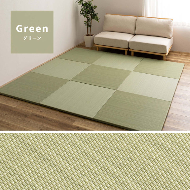 置き畳水拭きできるい草風置き畳おぼろ同色9枚組い草