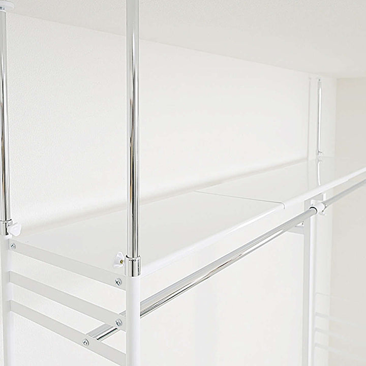 突っ張りハンガーラック幅120～200cm高さ220～285cmダブルハンガーハイタイプワイド